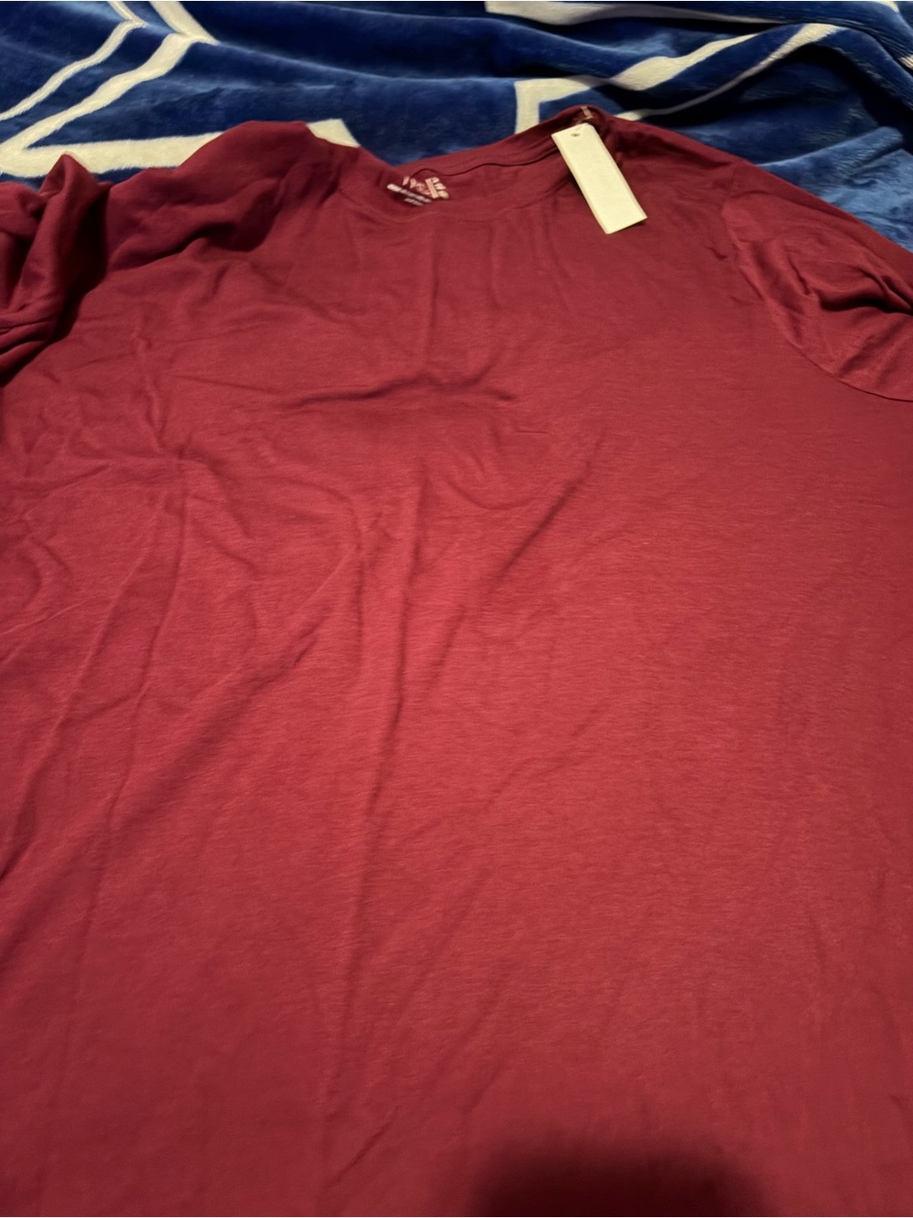 Time and Tru Women's Short Sleeve Crew Tee - Burgundy